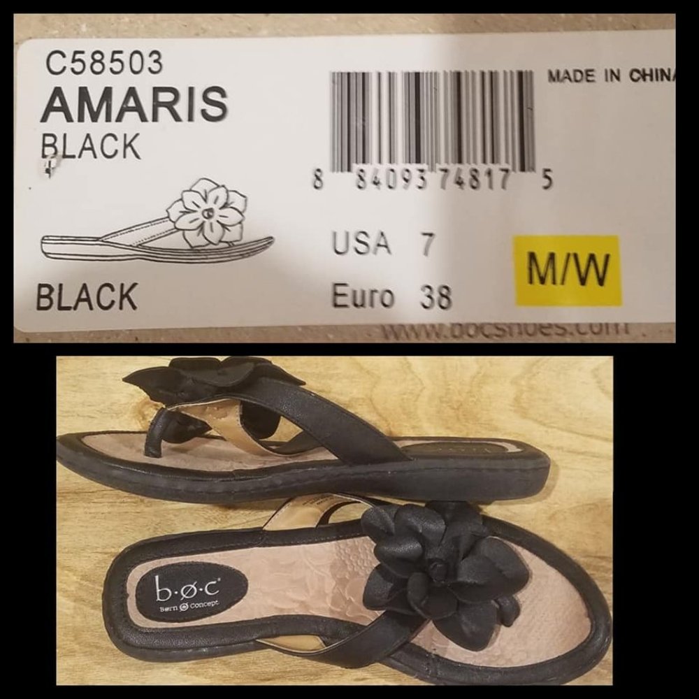 b.o.c. Amaris sandals black size 7